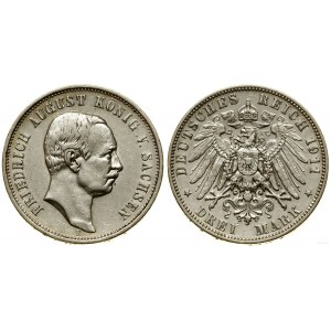 Allemagne, 3 marques, 1911 E, Muldenhütten