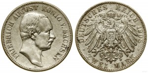 Německo, 2 marky, 1908 E, Muldenhütten
