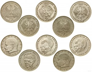 Deutschland, Satz: 5 x 2 Mark, 1957-1984