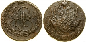 Rusko, 5 kopejok, 1781 EM, Jekaterinburg