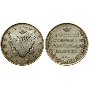 Russia, Rublo, 1808 MK, San Pietroburgo