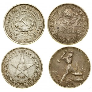 Russia, set of 2 coins, 1922 and 1925, Leningrad (St. Petersburg)
