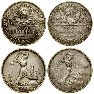 Russia, 1 połtinnik (50 copechi), 1924 П-Л, Leningrado (San Pietroburgo)