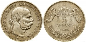 Hongrie, 5 couronnes, 1900 KB, Kremnica