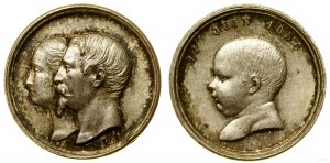 Francúzsko, pamätný žetón, razený pri príležitosti narodenia Napoleona Eugena Bonaparta, 1856