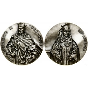 Pologne, médaille de la série royale de la branche Koszalin du PTAiN - Mieszko II, 1986, Varsovie