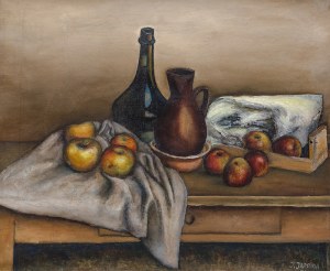 Józef Jarema (1900 Stary Sambor - 1974 Monachium)	Martwa natura z jabłkami