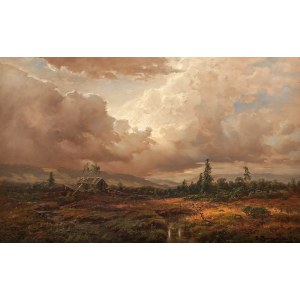 Désiré Thomassin (1858 Wiedeń - 1933 Monachium)	Krajobraz przed burzą, 1919r.
