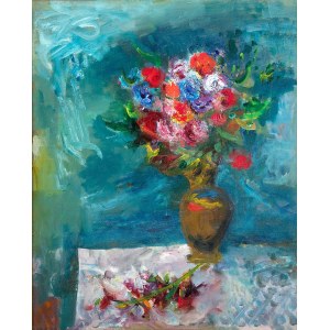 Jakub Zucker (1900 Radom - 1981 Nowy Jork)	Bukiet kwiatów w wazonie