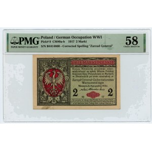 2 marki polskie 1916 - Generał seria B 4414860 - PMG 58