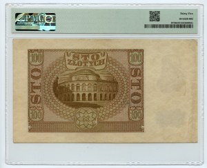 100 złotych 1940 - seria B 1606811 - ORYGINALNY - PMG 35