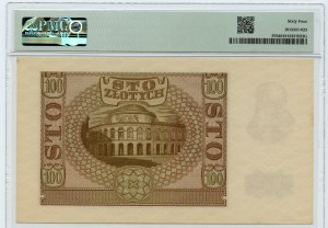 100 złotych 1940 - seria B 0590721 - ORYGINALNY - PMG 64