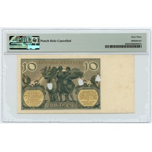 10 złotych 1929 - seria EN. 9940933 - PMG 63 - oryginalnie skasowany