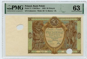 50 zloty 1929 - Deleted - ED series. - PMG 63