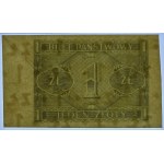 1 zloty 1938 - solo stampa al rovescio - Residui di stampa