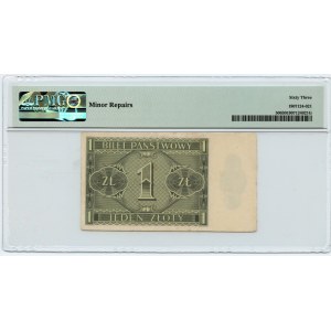 1 złoty 1938 - seria ID 5186745 - PMG 63