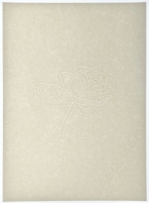 PWPW arkusz papieru ze znakiem wodnym - Róża - SPECIMEN