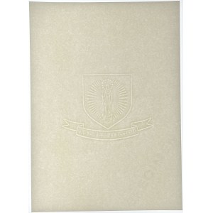 PWPW sheet of paper with watermark - Coat of arms of Fr. Marianas - SPECIMEN