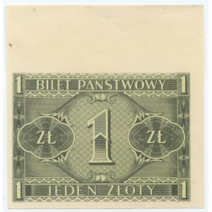 1 Zloty 1938 - nur Rückseitendruck