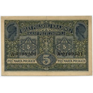 5 polnische Marken 1916 - Allgemeine Serie A 9199301