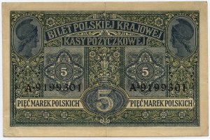 5 polských marek 1916 - Všeobecná série A 9199301