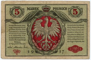 5 Polish marks 1916 - set of 3 pieces