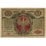 5 polských značek 1916 - sada 3 kusů