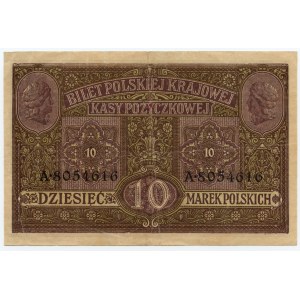 10 polnische Mark 1916 - Serie A 8054616