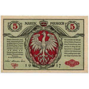 5 polnische Marken 1916 - Serie B 1339078