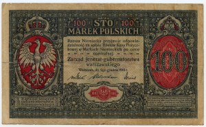 100 mariek 1916 - generálna séria A 1032741, číslovanie 7 číslic