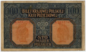 100 marks 1916 - jeneral series A 1032741, numbering 7 digits