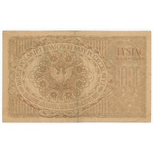 1.000 Polnische Marken 1919 - Serie J Nr. 000496 - SEHR GERINGE NUMMERIERUNG