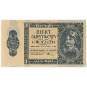 1 złoty 1938 - DESTRUKT - podwójny awers