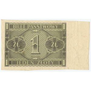 1 zlotý 1938 - pouze zadní strana tisku