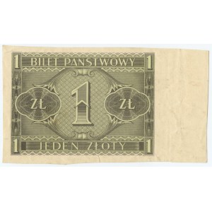 1 Zloty 1938 - nur Rückseitendruck