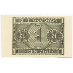 1 zloty 1938 - reverse print only