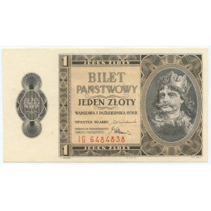 1 zlotý 1938 - séria IG 6484838