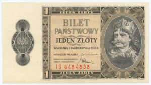 1 zloty 1938 - series IG 6484838