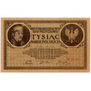 1 000 poľských mariek 1919 - séria E č. 813218 - FALSE