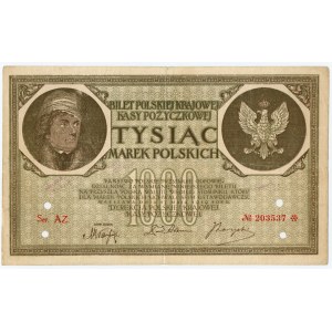 1.000 marks polonais 1919 - Série A n° 203537* - FAUX