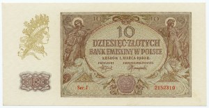 10 zlotých 1940 - séria J 2152319