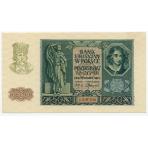 50 zloty 1940 - série A 0487595