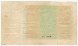 50 złotych 1936 - seria AS 2423687- awers bez druku głównego, rewers wydrukowany prawidłowo