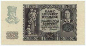 20 Zloty 1940 - ohne Serie und Nummerierung