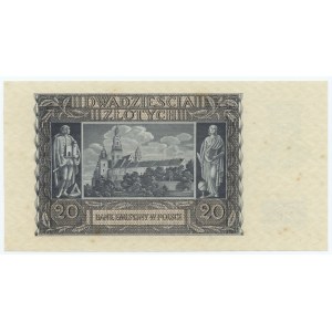 20 Zloty 1940 - ohne Serie und Nummerierung