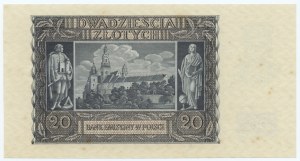 20 zloty 1940 - sans série ni numérotation
