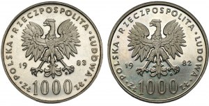 1,000 PLN 1982-1983 - Set of 2 pieces
