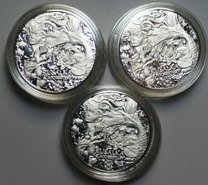 KAMERUN - 500 frankov 2023 - Slovanské zvieratá Rusalka - sada 10 mincí