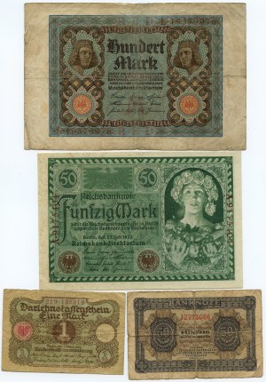 Německo - Značky 1914 - 1929 - sada 12 kusů