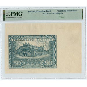 50 Gold (1940-1941) - PMG Printing Remnants